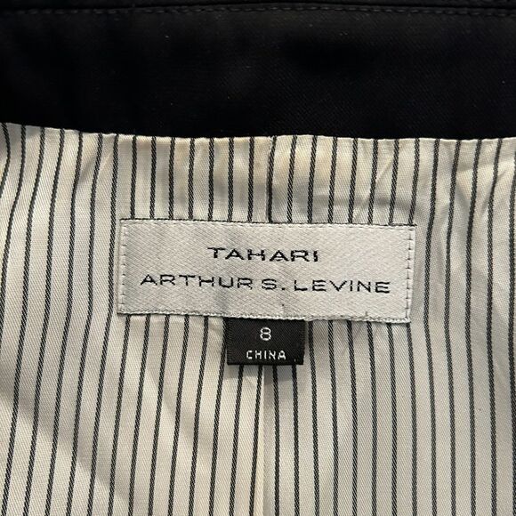 Tahari Arthur S. Levine Classic Black Blazer with Silver Buttons Professional 8 - Picture 10 of 12